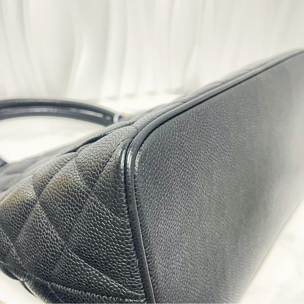 Chanel Black Caviar Leather Quilted Tote Bag - Picture 10 of 11